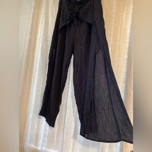 Flowy Gauze Beachy Wide-Leg Pants